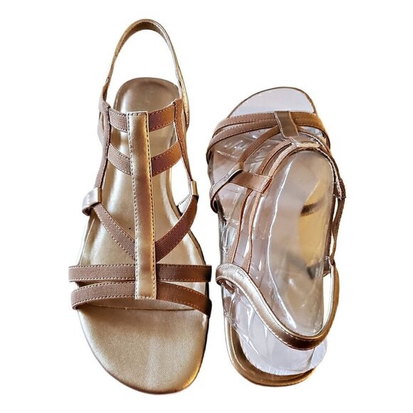 Naturalizer Joanie Gold Sandalas, Woman's Sandals, Ladies Sandals NIB - Picture 2 of 3